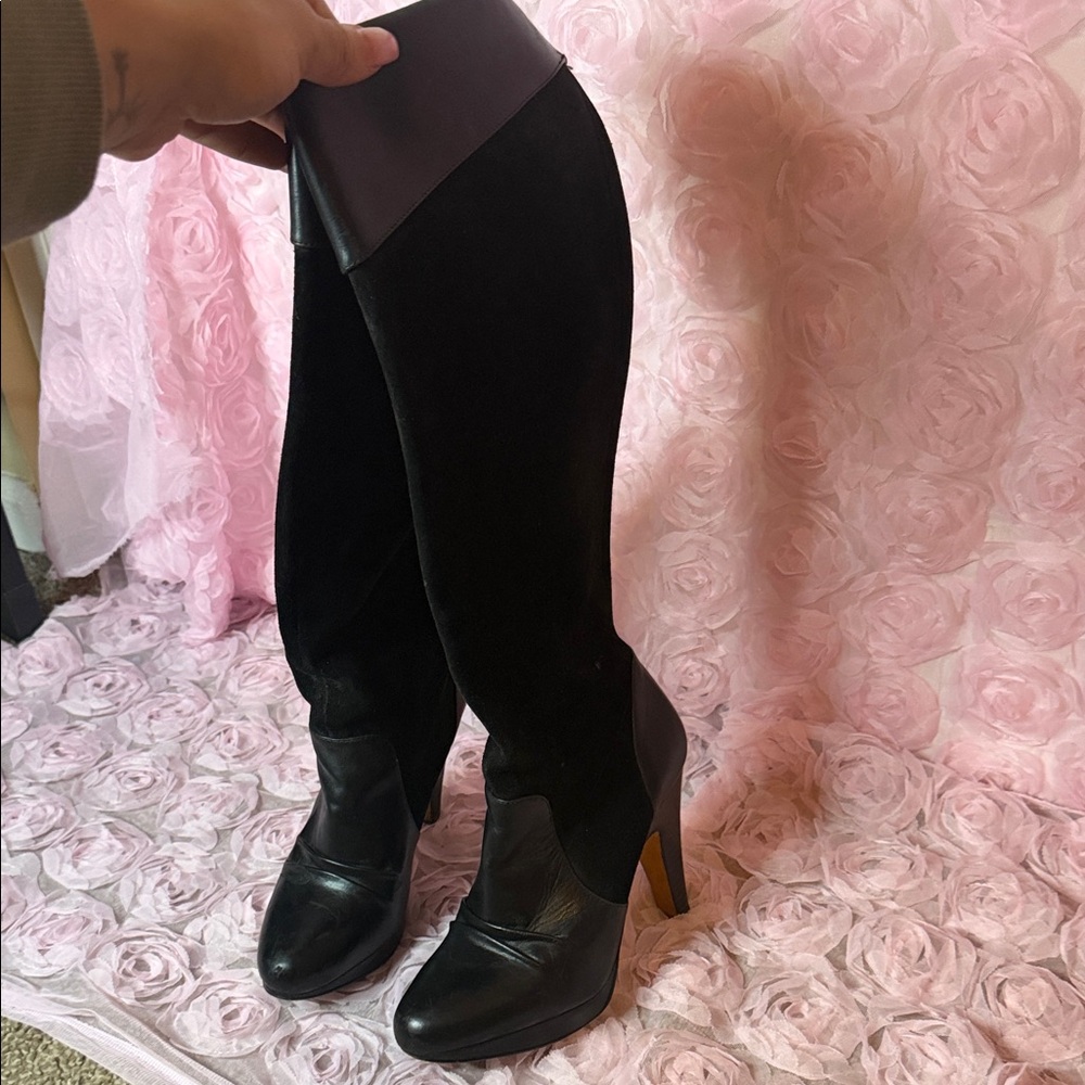 Max Studio Black Heeled Boots